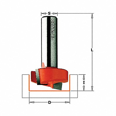 Hinge Mortise Cut Router Bit 1-1/4 MPN:801.317.11