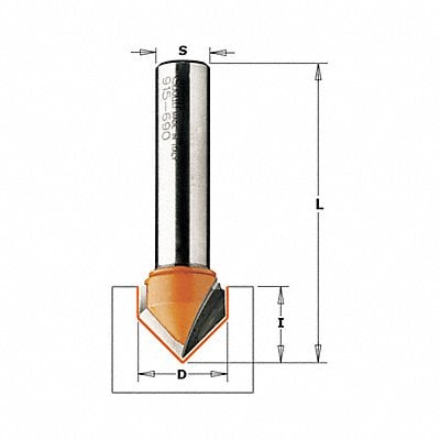 V-Groove Cut Profile Router Bit 1/4 MPN:815.064.11