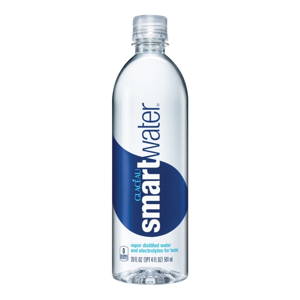 Glaceau Smartwater Vapor Distilled Water, 20 Oz, Case Of 24 (Min Order Qty 2) MPN:78616220433