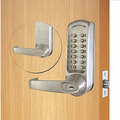 Mechanical Lockset Brushed Steel Lever MPN:CL615-BS