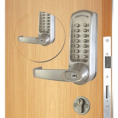 Mechanical Lockset Brushed Steel Lever MPN:CL650BB-IC-BS