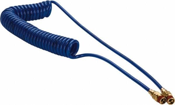 Coiled & Self Storing Hose: 15' Long, Male Swivel x Male Swivel MPN:PR532-15B-B