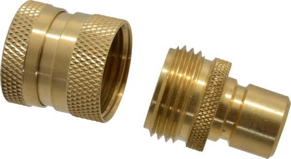 Garden Hose Coupler & Connector Set: 3/4