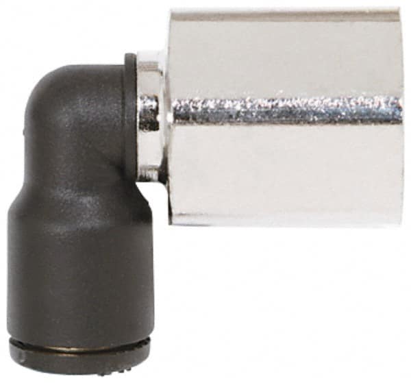 Push-To-Connect Tube Fitting: Female Swivel Elbow, 1/4