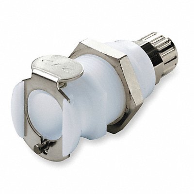 Panel Mount Coupler Acetal Shut-Off PTF MPN:PMCD1204