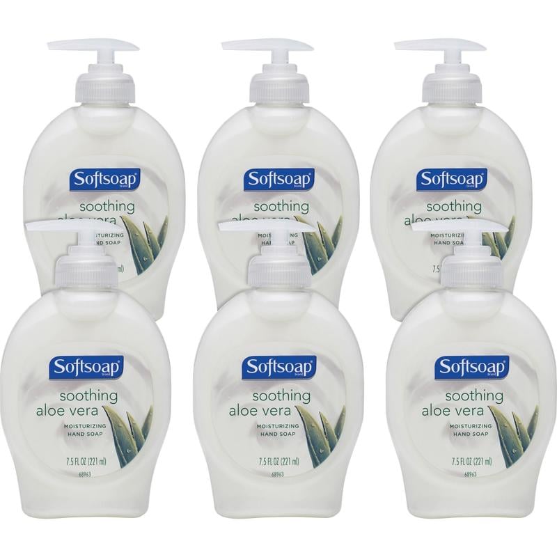 Softsoap Liquid Hand Soap Pump - Soothing Aloe Vera - Aloe Vera Scent - 7.5 fl oz (221.8 mL) - Pump Bottle Dispenser - Dirt Remover - Hand - Pearl - 6 / Carton (Min Order Qty 7) MPN:CPC04968CT