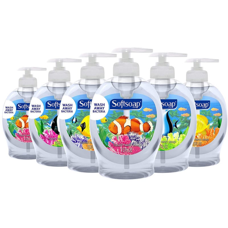 Softsoap Aquarium Hand Soap, Fresh Scent, 7.5 Oz., Pack Of 6 Bottles (Min Order Qty 4) MPN:US04966ACT