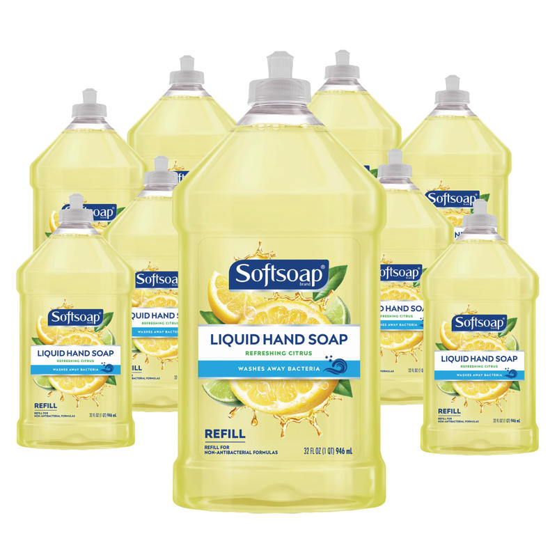 Softsoap Liquid Hand Soap Refills, Fresh Citrus Scent, 32 Oz Bottle, Pack Of 9 Bottles (Min Order Qty 2) MPN:US07337A