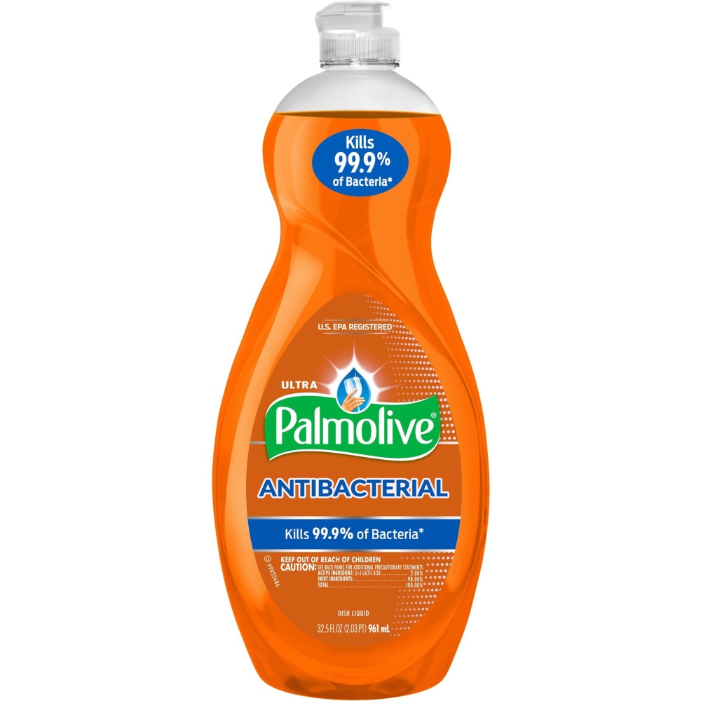 Palmolive Antibacterial Ultra Dish Soap Concentrate, 35.2 Oz, Orange, Carton Of 9 MPN:US04274ACT