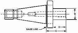 4MT Inside Taper, NMTB50 Outside Taper, NMTB to Morse Taper Adapter MPN:68152