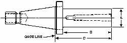 3MT Inside Taper, NMTB50 Outside Taper, NMTB to Morse Taper Adapter MPN:68155