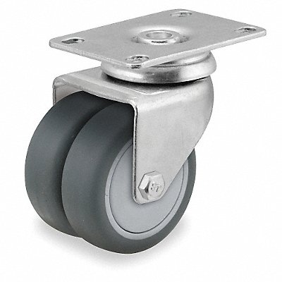 Quiet-Roll Medical Plate Caster Swivel MPN:DW03TPP100SWTP01