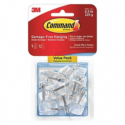 Clear Small Wire Hook Value Pack PK12 MPN:17067CLR-9ES