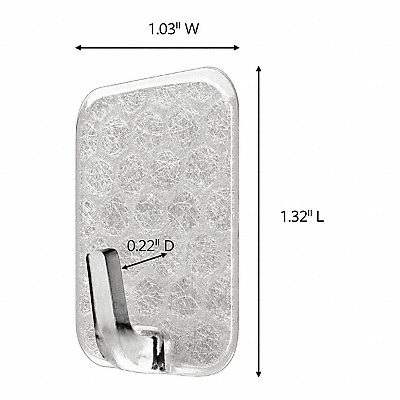 Single Point Hook Adhesive Back PK14 MPN:17830CLR-14ES