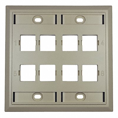 Wall Plate 2 Gang 8 Port Ivory MPN:M28L-246