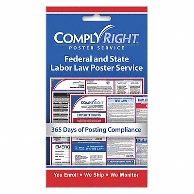 Labor Law Poster Service Card English MPN:CRPS01