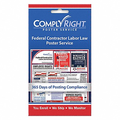 Labor Law Poster Service Card English MPN:CRPS03