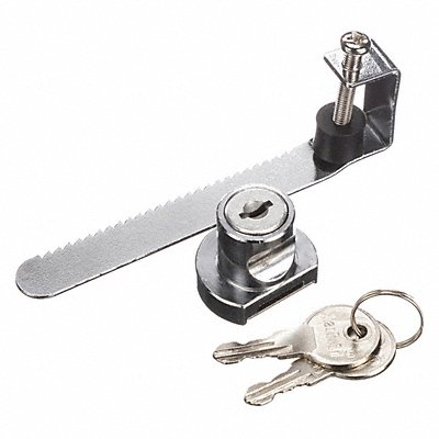 Ratcheting Display Case Lock Silver MPN:P22-0006