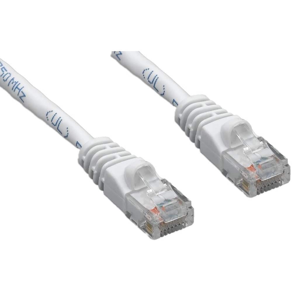 Network & Ethernet Cable, Wire Size: 24.000 , Transmission Speed: 350MHz , Color: White  MPN:MRJ-L5E-01WHI10