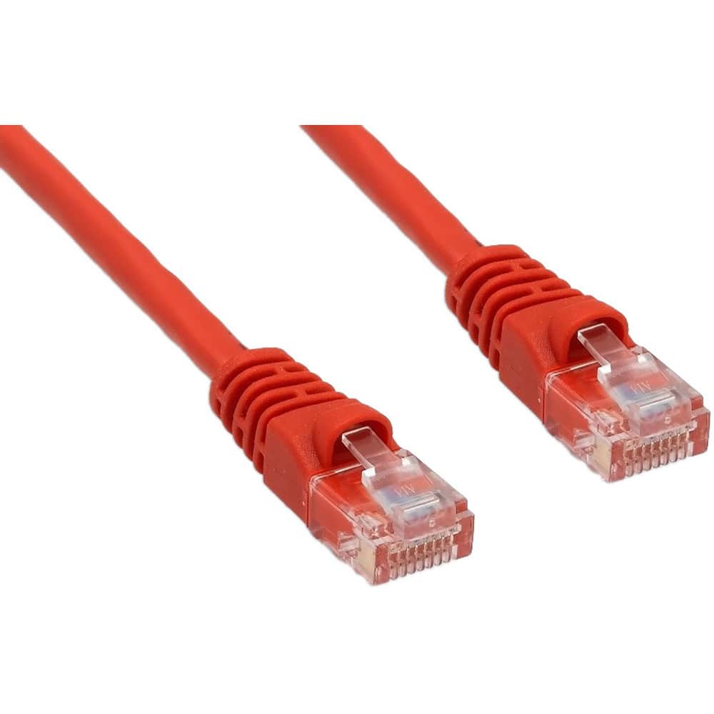 Network & Ethernet Cable, Wire Size: 24.000 , Transmission Speed: 350MHz , Color: Red  MPN:MRJ-L5E-05RED10