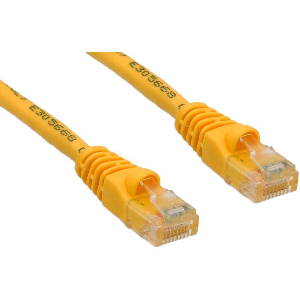 Network & Ethernet Cable, Wire Size: 24.000 , Transmission Speed: 350MHz , Color: Yellow  MPN:MRJ-L5E-35YEL