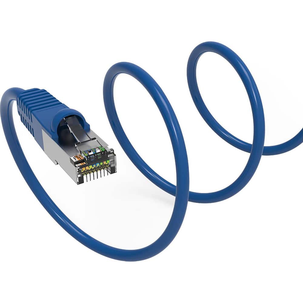 Network & Ethernet Cable, Wire Size: 26.000 , Transmission Speed: 550MHz , Color: Blue  MPN:MRJ-L5ES-100BLU