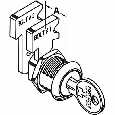 Cabinet and Drawer Dead Bolt Locks Silvr MPN:MFW23010-217