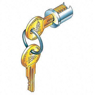 Lock Cylinder 1/2in Keyed Different Nikl MPN:C100LP-KD-14A