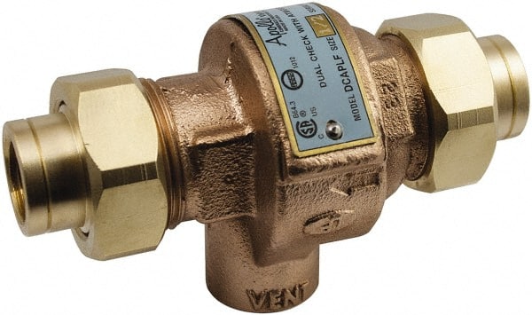 1/2 Thread, 175 psi WOG Rating, Bronze Dual Check Backflow Preventer Valve MPN:4ALF4A33AM