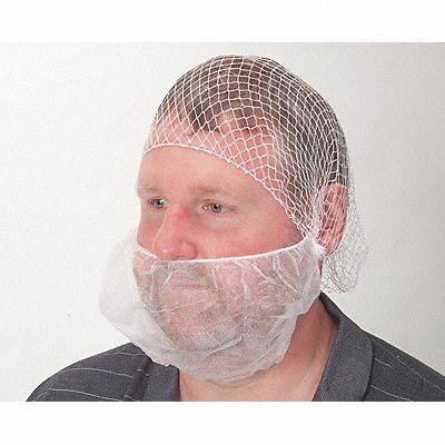 Beard Cover Head Strap White PK100 MPN:1TTV4