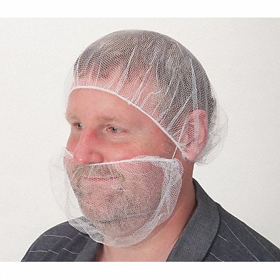 Beard Cover Head Strap White PK100 MPN:1TTV5