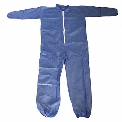 G6092 Collared Coveralls Blue L Elastic PK25 MPN:26W816