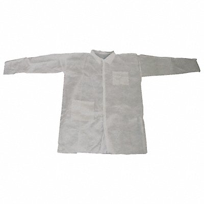 G6098 Lab Coat White Button M PK25 MPN:26W795