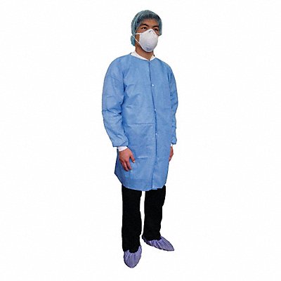 H8191 Lab Coat Blue Button 2XL MPN:31TV10