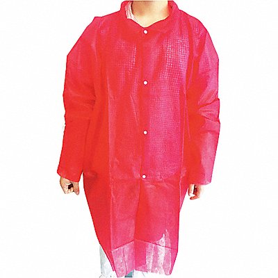 H8182 Lab Coat Red Button XL PK30 MPN:32KF80