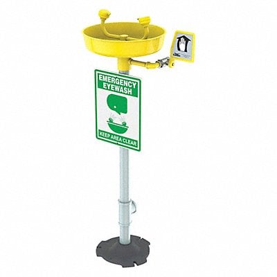 Eyewash Station Yellow 15-3/4 in D MPN:49EV47