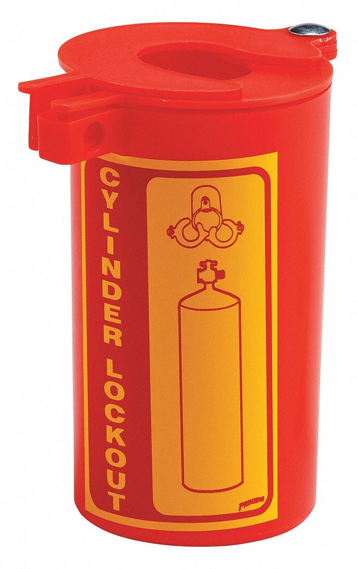 Gas Cylinder Lockout Red Polypropylene MPN:437R39