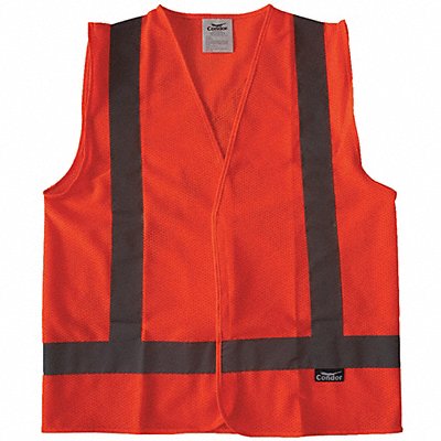 Safety Vest Orange/Red M Hook-and-Loop MPN:491R79