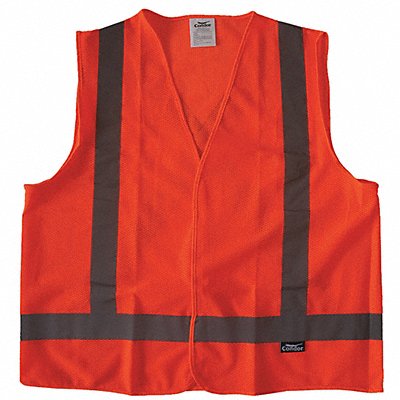 Safety Vest Orange/Red X-L Hook-and-Loop MPN:491R81