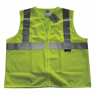 Safety Vest Yellow/Green L Zipper MPN:491T01