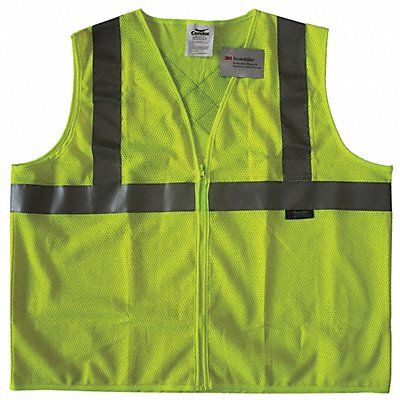 Safety Vest Yellow/Green XL Zipper MPN:491T03