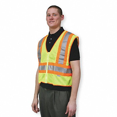 High Visibility Vest 4XL Yellow/Green MPN:4CWC6