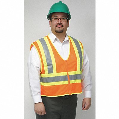 High Visibility Vest 4XL Orange/Red MPN:4CWD3