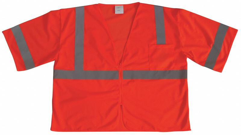 J6024 U-Block Vest Class3 Orange/Red S MPN:53YL80