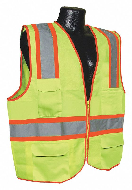 J6028 High Visibility Vest Yellow/Green 2XL MPN:53YM52