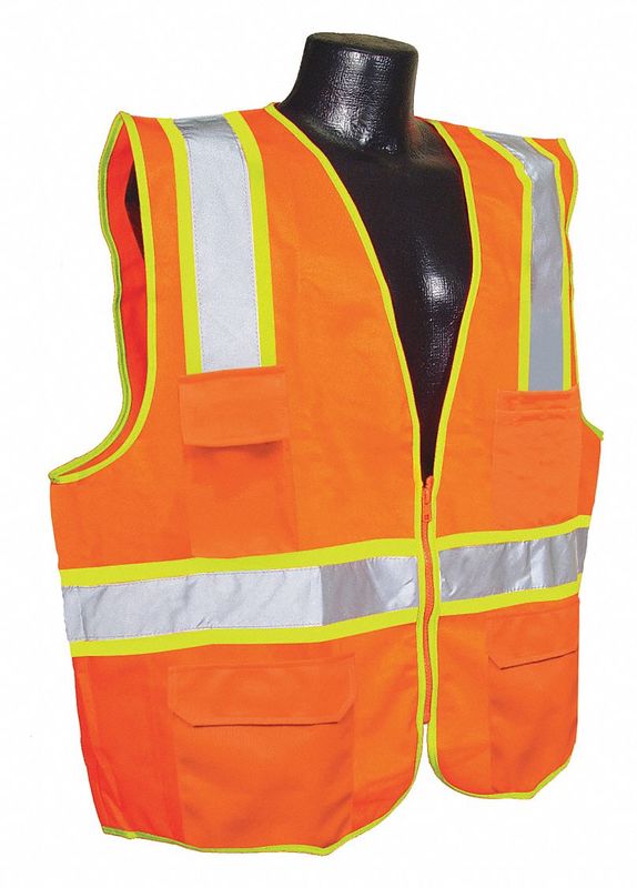 J6029 High Visibility Vest Orange/Red 4XL MPN:53YM62