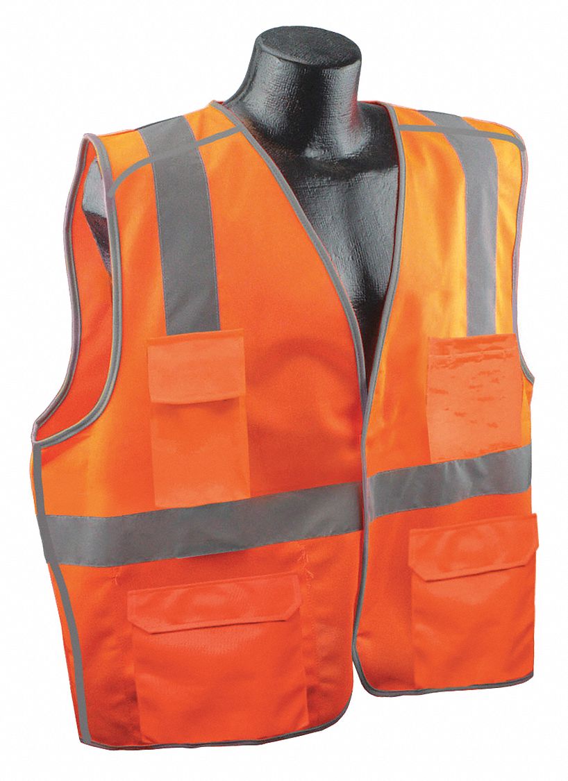 J6033 High Visibility Vest Orange/Red L/XL MPN:53YN06