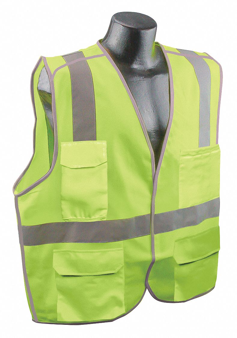 J6033 High Visibility Vest Yllw/Green 4XL/5XL MPN:53YN12