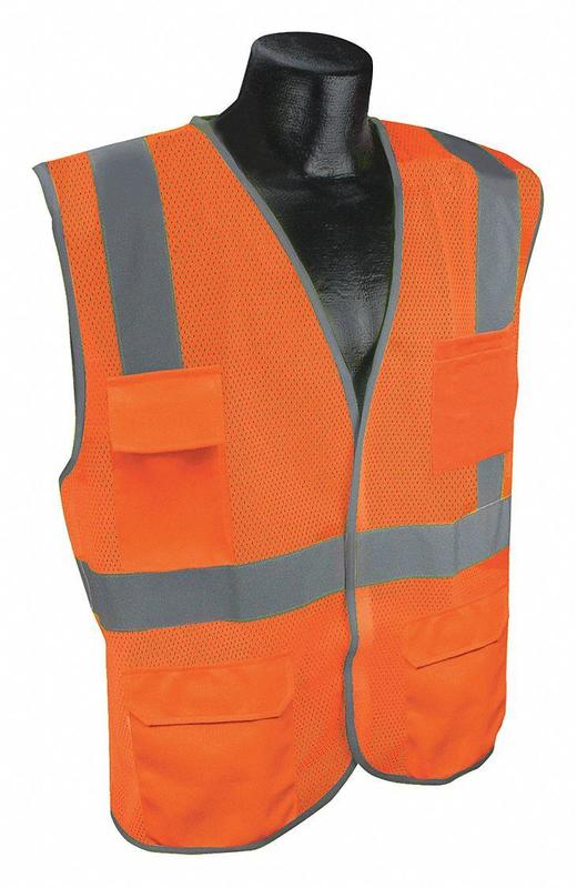 J6035 High Visibility Vest Orange/Red S/M MPN:53YN29