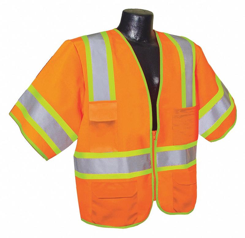 J6047 High Visibility Vest Orange/Red 5XL MPN:53YP41